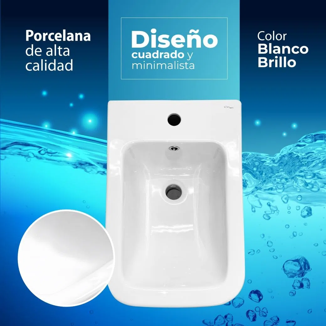 Inodoro Completo + Bidé a Juego. Incluye Cisterna y Tapa Amortiguada. Porcelana Blanca Esmaltada. Sistema Rimless Antibacterias