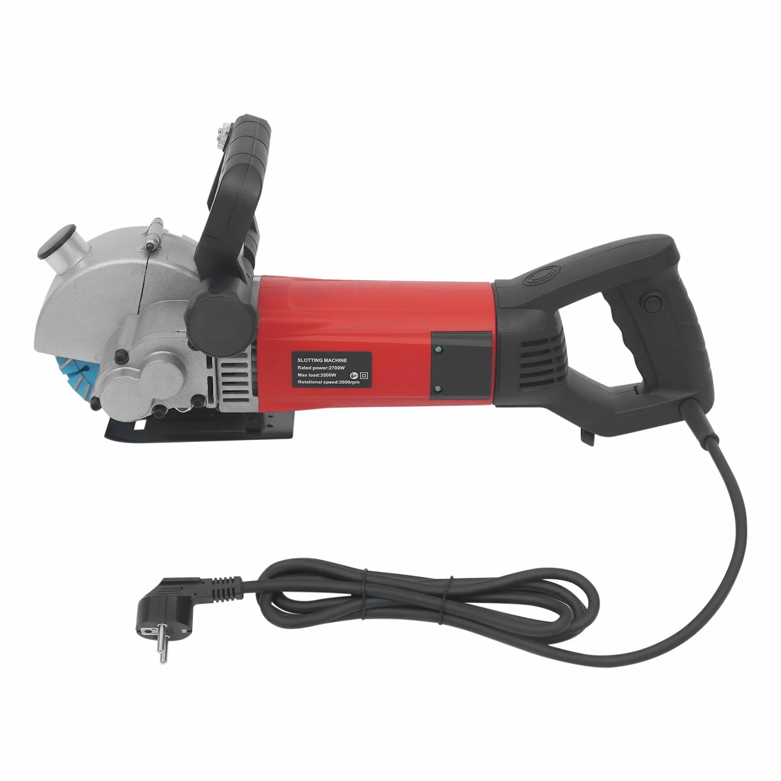 Fresadora eléctrica para muros y hormigón, 3500 W, con guía láser, 5000 rpm, profundidad máxima de ranura y ancho 40 x 42 mm, 133 mm, hojas de sierra para ladrillo, hormigón, mármol