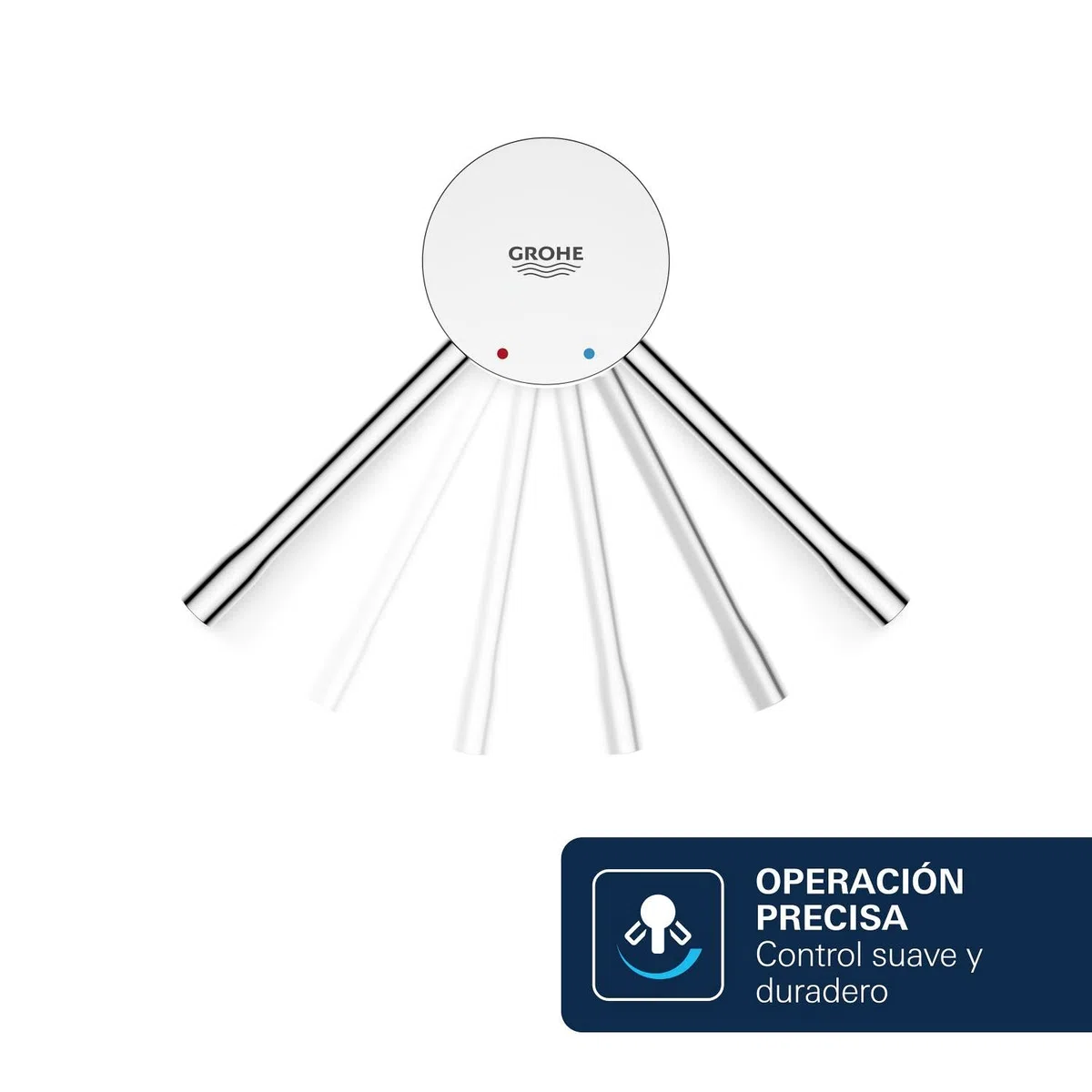GROHE Essence – Grifería de bañera con teleducha (Set completo para la bañera, grifo de ducha con válvula antirretorno integrada, inversor automático para bañera y ducha), cromo, 33628001