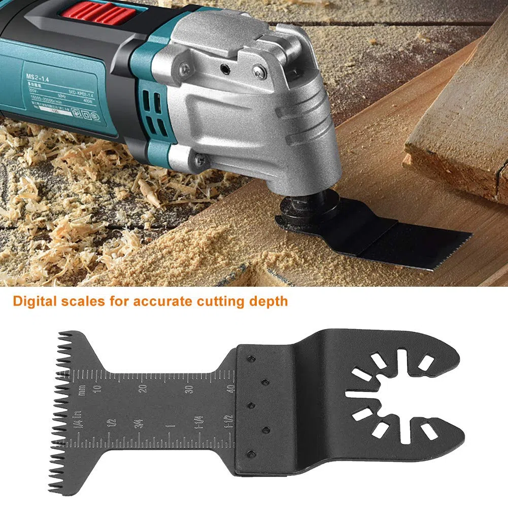 20 Hojas de Sierra Oscilante Multiherramienta, Hojas de Sierra de Dientes Largos para Corte de Madera y Metal 44mm