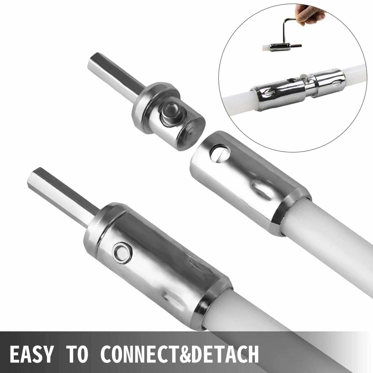 VEVOR Kit de Deshollinamiento Limpieza de Chimenea (9m)