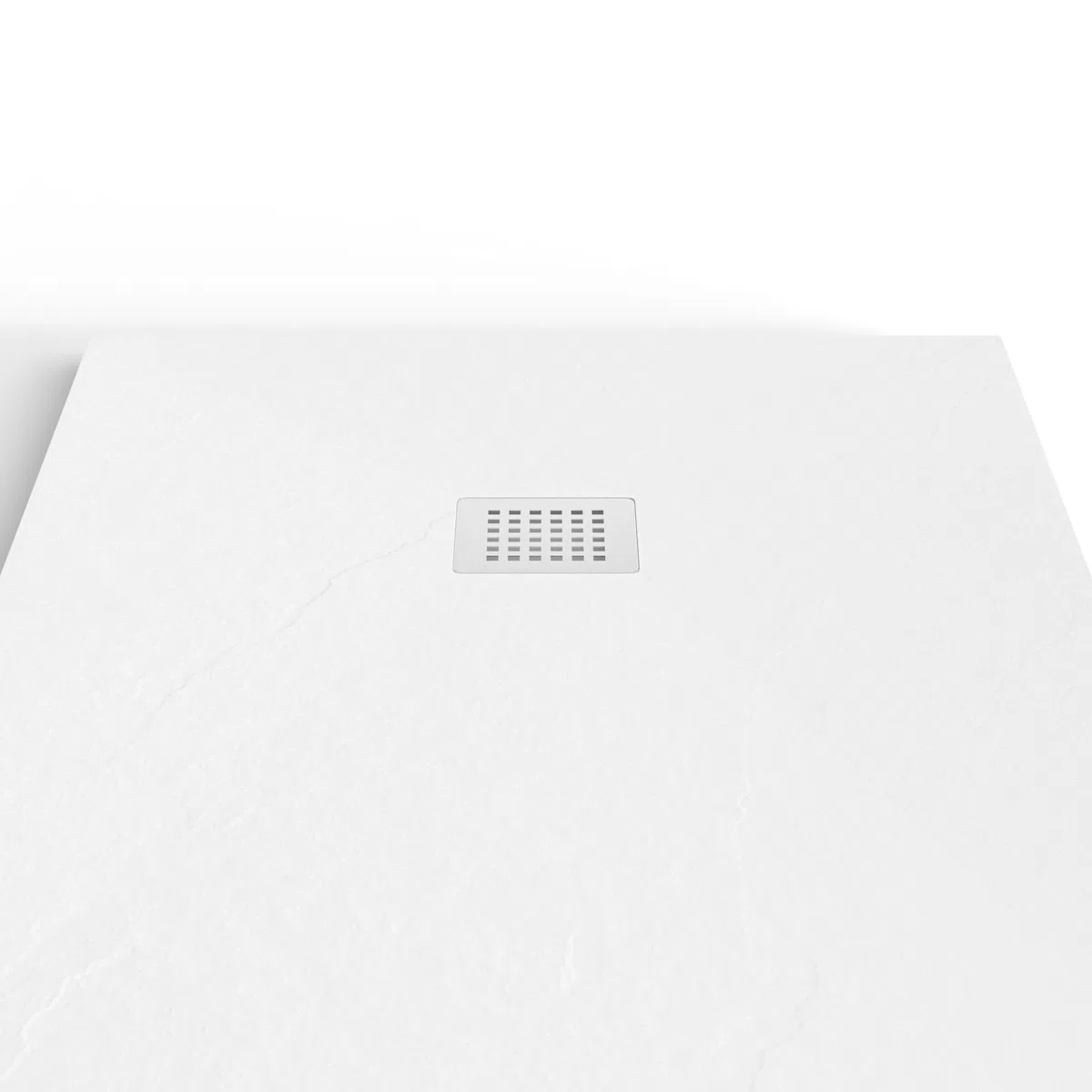 Plato de Ducha Napoles 70x150 cm - Blanco RAL 9003 - Plato Ducha Resina Antideslizante C3 - Resistente y Aligerado - Capa de Gel Coat Antibacteriano - Incluye Rejilla Acero y Válvula