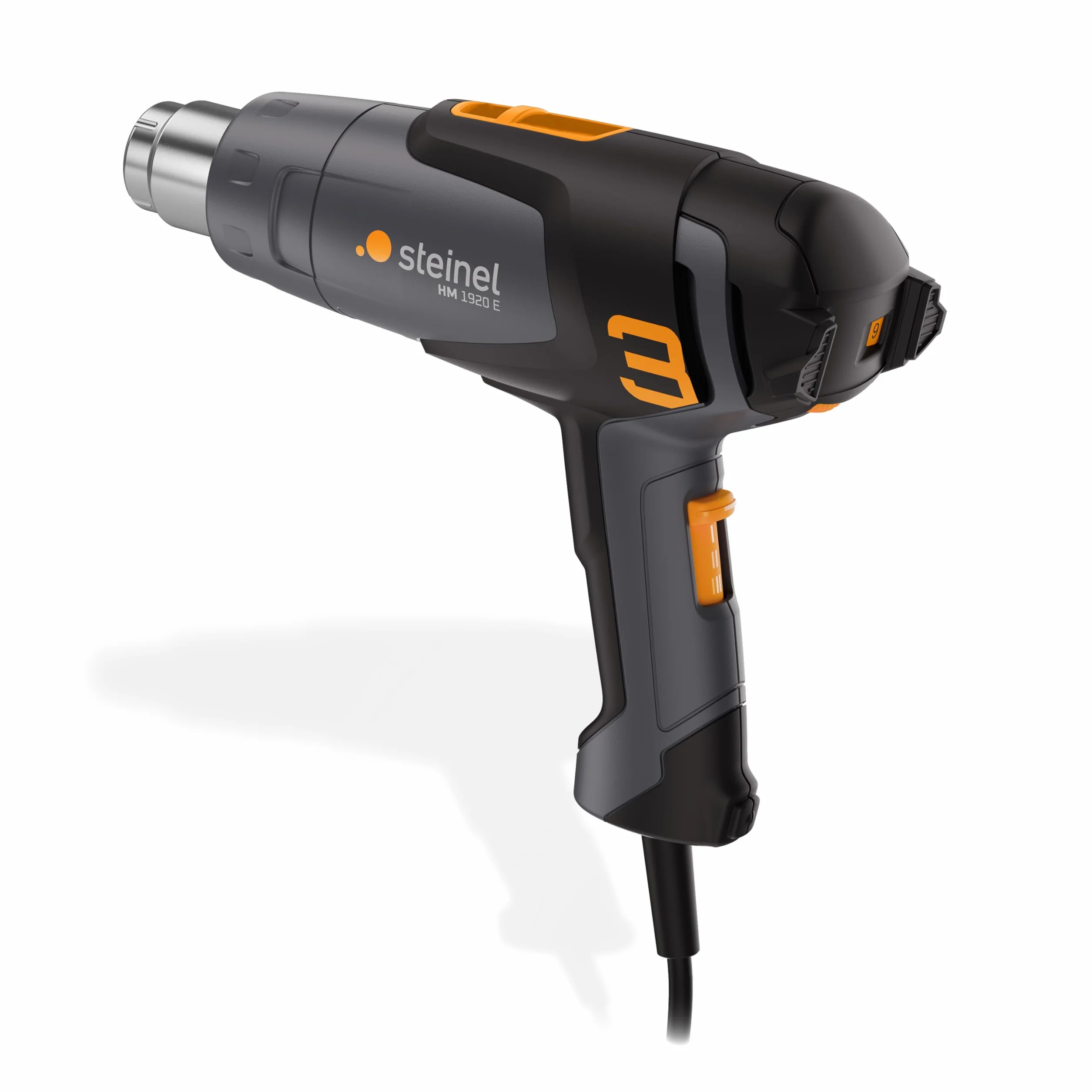 Steinel Pistola de aire caliente HM 1920 E, 2000 W, 80-600°C, pistola de aire caliente con calefacción cerámica, para retracción, filmación y soldadura de plásticos