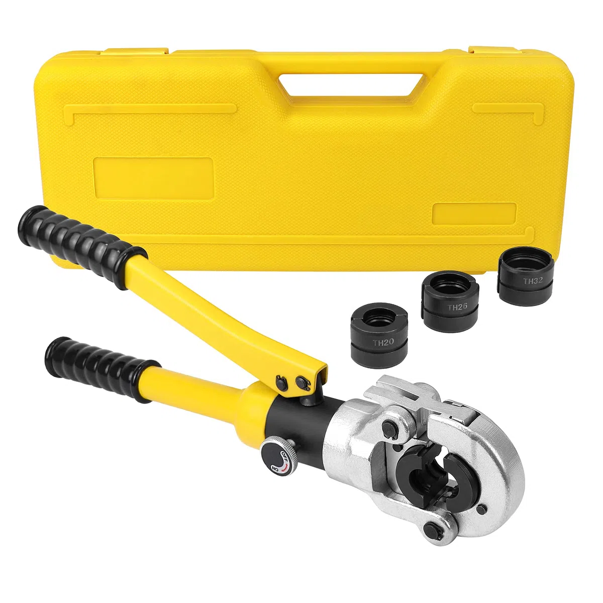 Alicates Prensadores de Tuberías, Crimpadora Hidráulica Multicapa, TH16, TH20, TH26, TH32mm, con Cabeza 360° Giratorio, para Tubo de Aluminio-plástico, Tubo de Acero Inoxidable