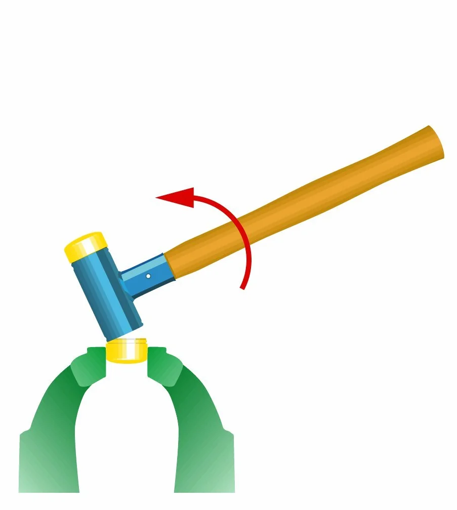 Martillo de cara blanda sin contragolpe, semiduro 802 40 SCHONHAMMER 40