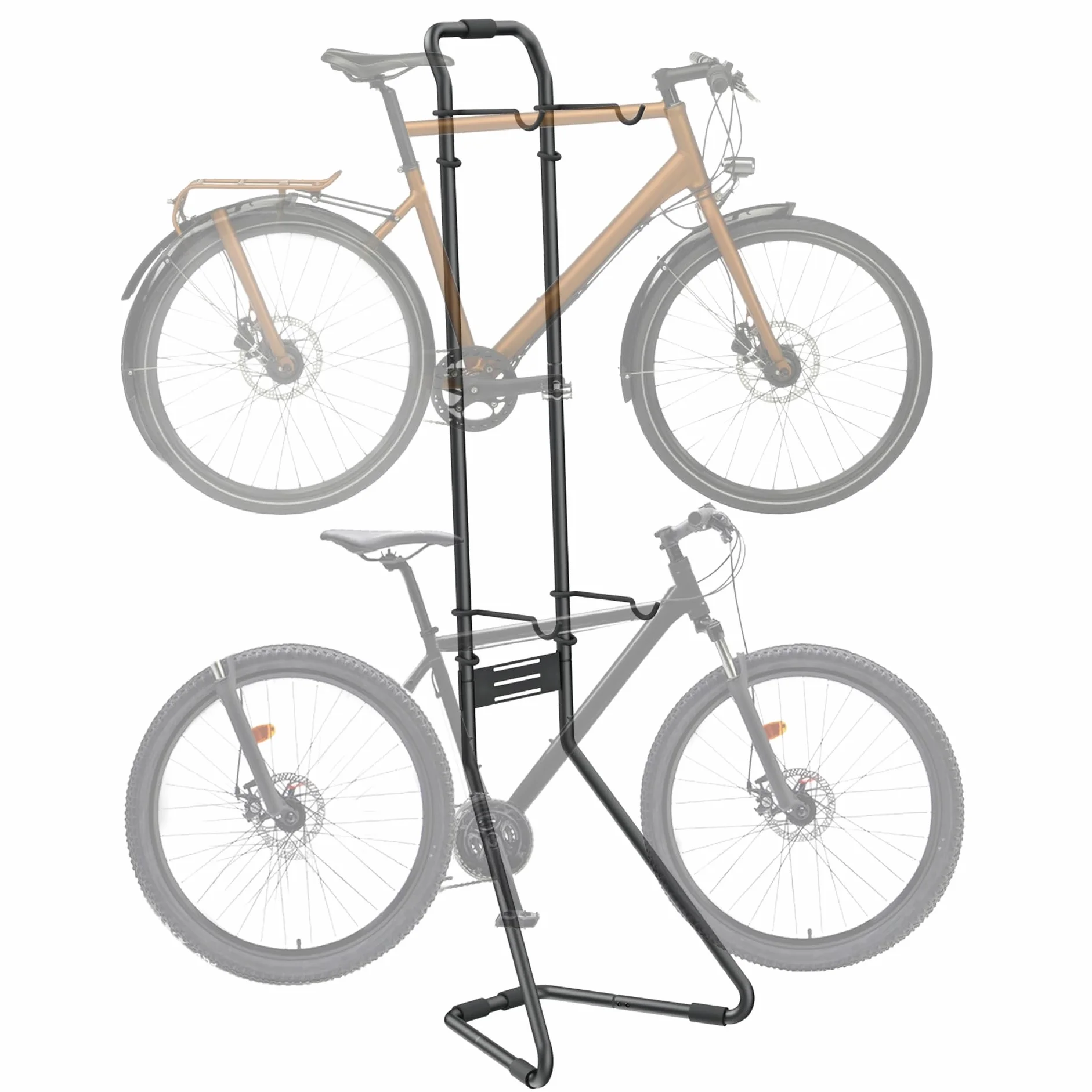 Mimoke Soporte para 2 Bicicletas, Aparcabicicletas Soporte de Bicicletas Completamente Ajustable por Gravedad para Garaje, para Bicicletas de Carretera, MTB y Híbridas