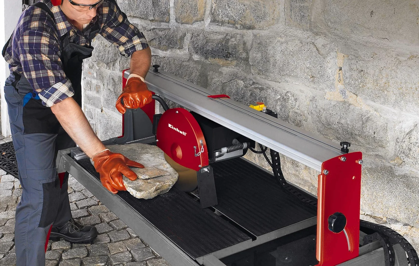 Einhell Máquina cortadora de piedra TE-SC 570 L (1500 W, Max. Altura de corte 60 mm, disco de corte turbo diamantado Ø250 x Ø25,4 mm, láser desmontable)