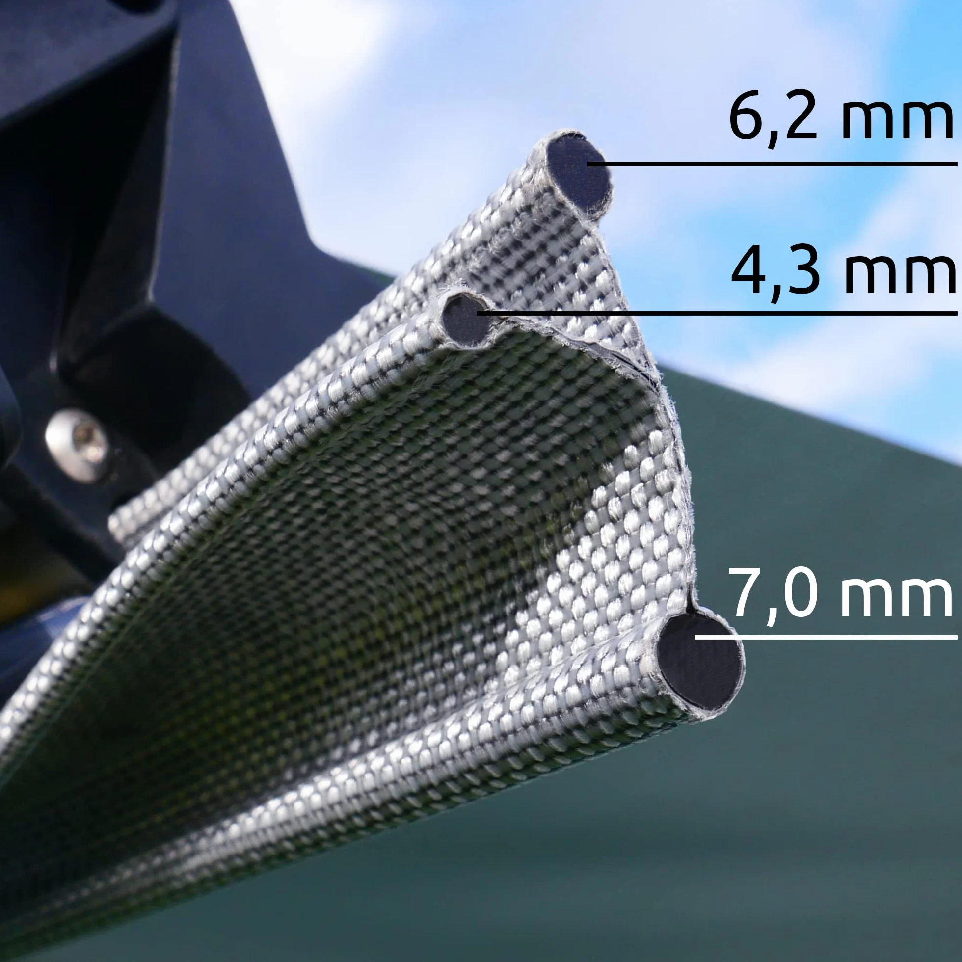Gear Sun & Rain Blocker – Toldo delantero o paredes laterales, varios tamaños, UPF 50+, 5000 mm de columna de agua, 3 refuerzos de 4,3, 6,2 y 7 mm, anchuras