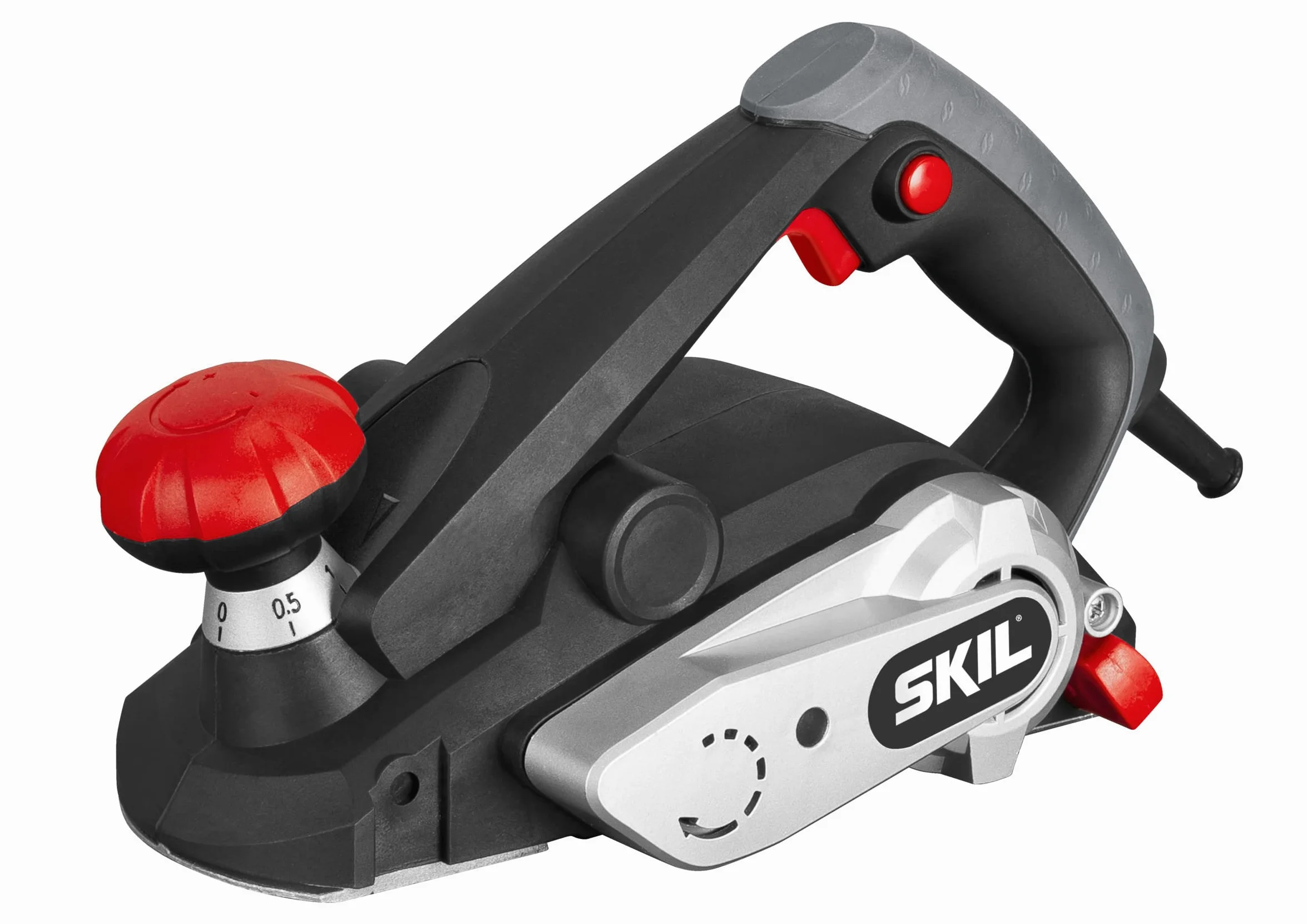 Skil 1558AA - Cepillo eléctrico para madera (600 W, anchura de cepillado: 82 mm, profundidad de cepillado: 0-2 mm, conexión para aspirador integrada)