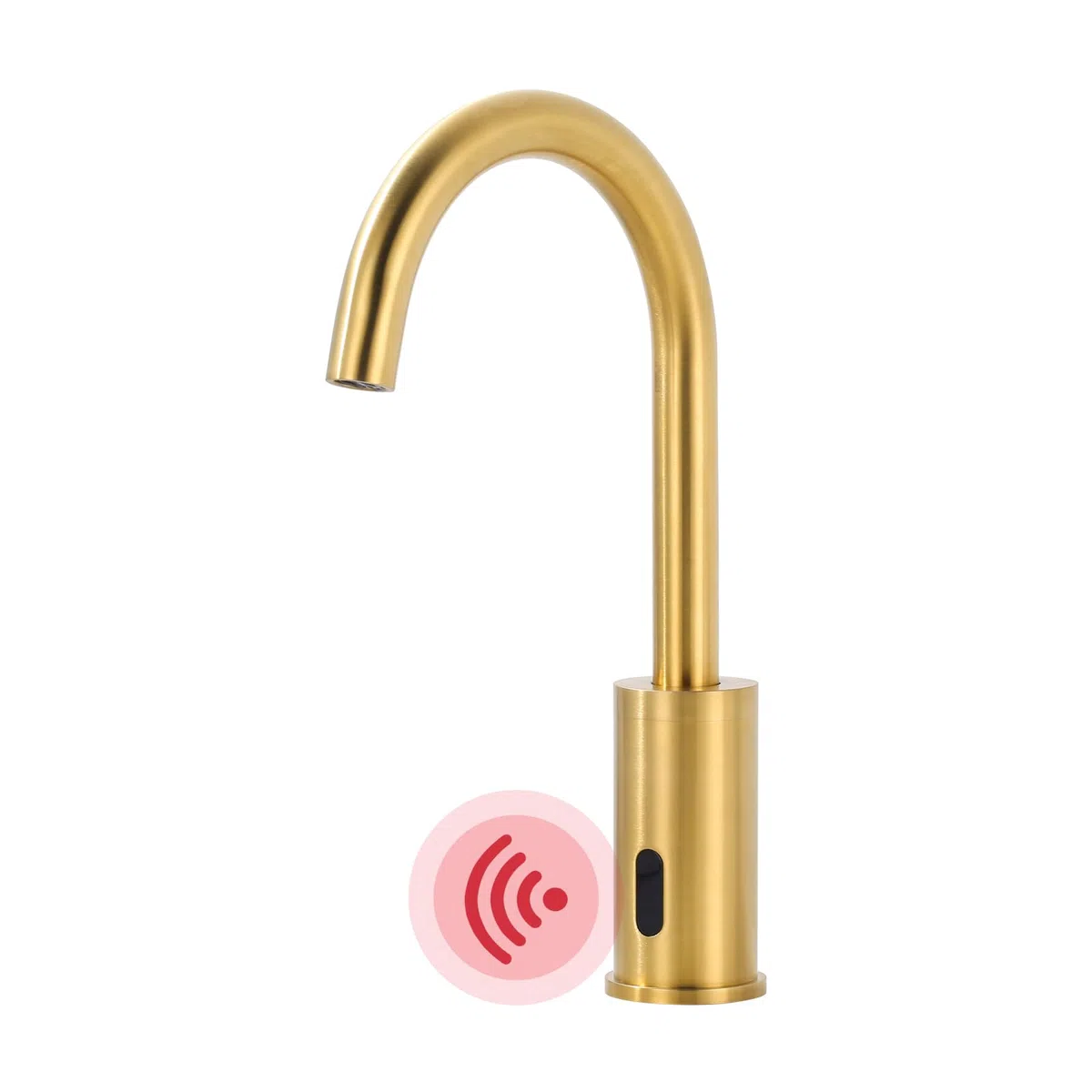 Sensor de grifo: grifo de baño sensor infrarrojo para baño – grifo de baño automático con caja de control – mezclador de temperatura, oro