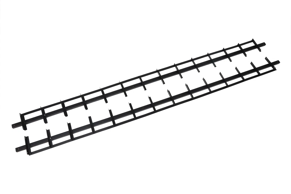 Flex Fence en color negro Lamas Giratorias para Jardín Acero Inoxidable 220 cm - 2 unidades