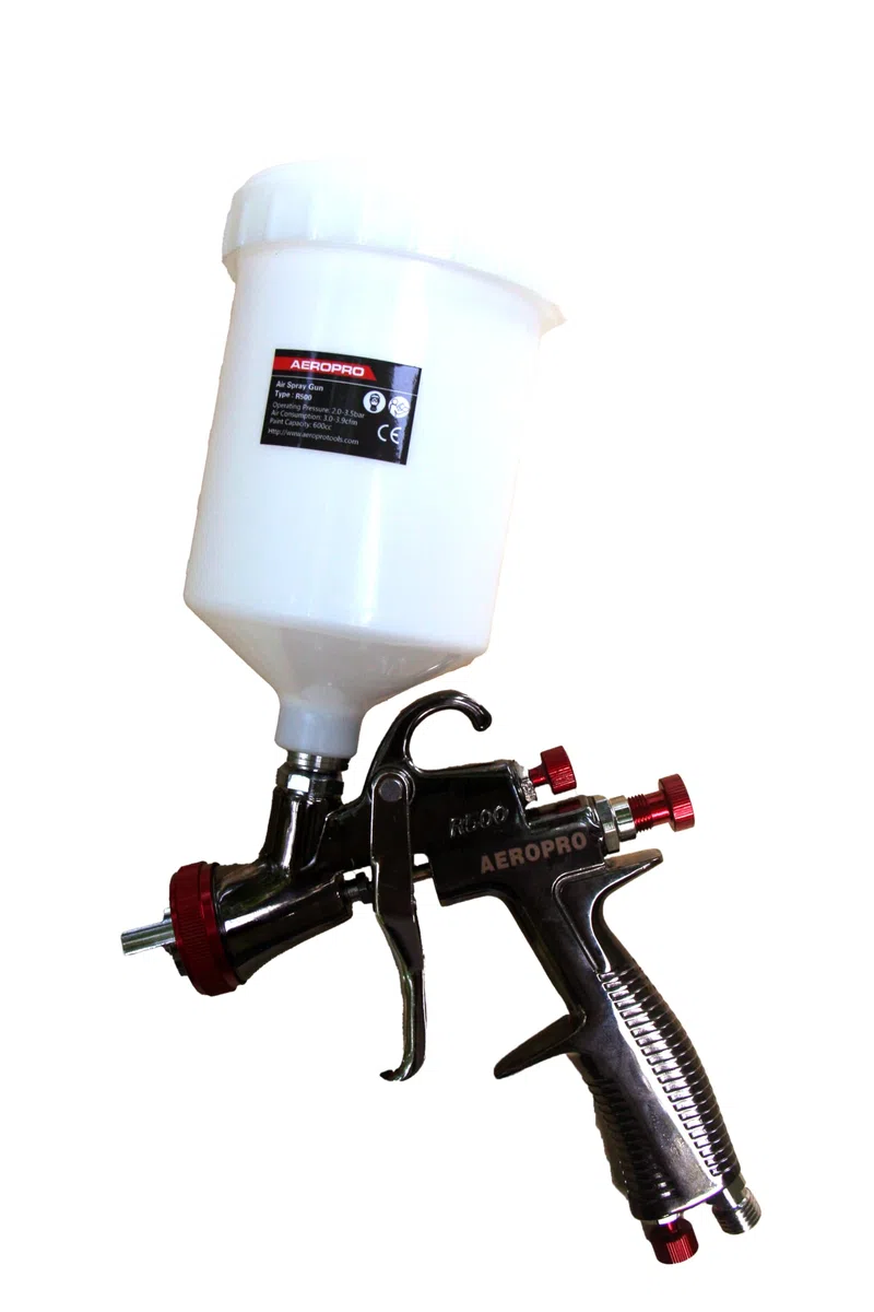 AEROPRO USA R500 LVLP Pistola de pulverización de Aire de alimentación por Gravedad, Boquilla de 1,5 mm