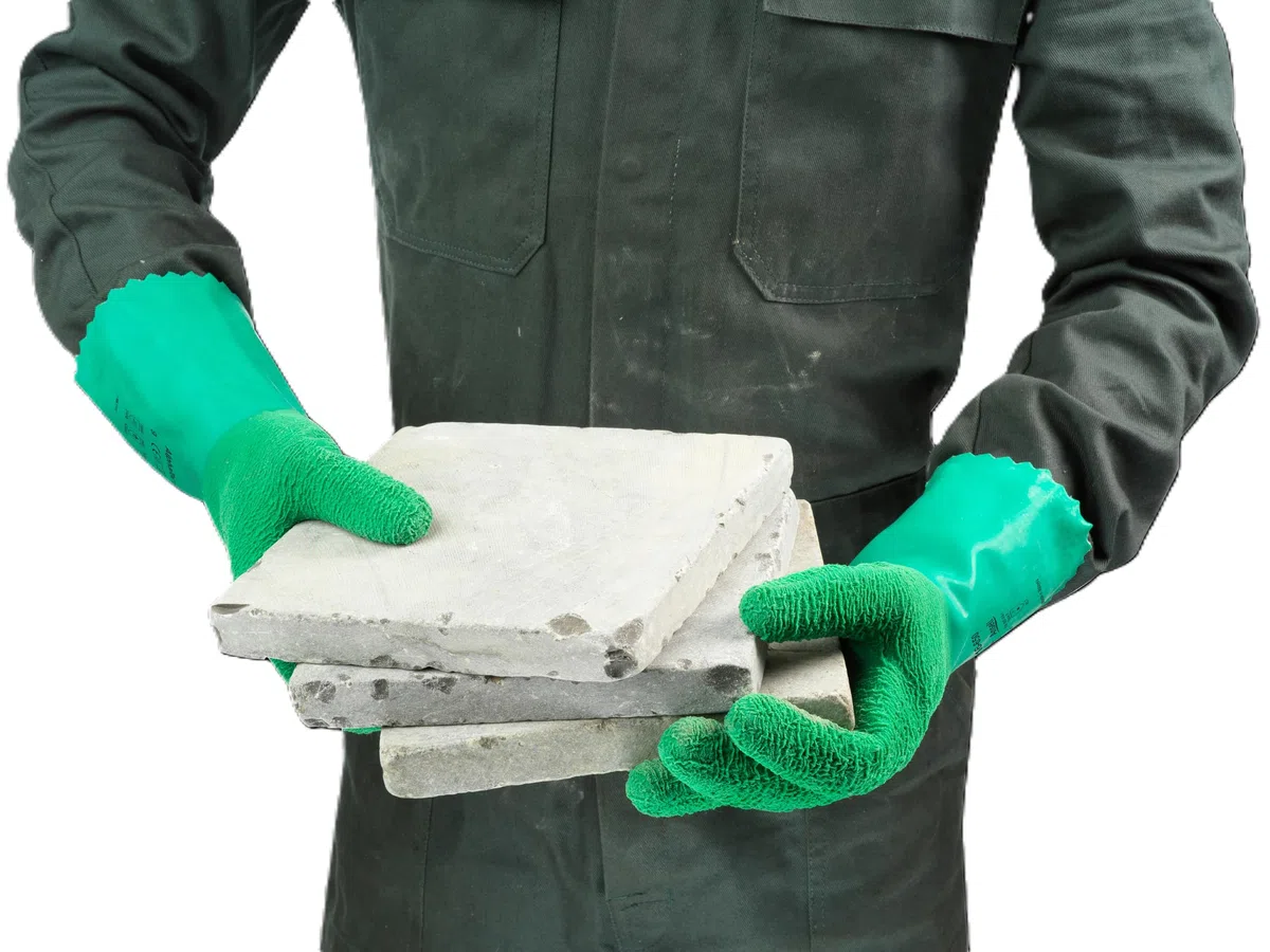 Ansell AlphaTec 16-650 Guantes de Trabajo Multiusos, Protección Mecánica, Verde, Talla M (12 Pares)
