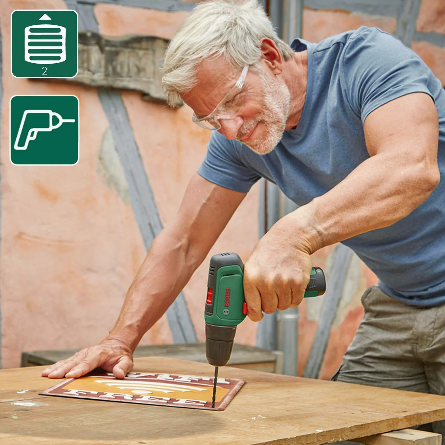 Bosch taladro/atornillador a batería EasyDrill 1200 (batería de 2,0 Ah, sistema de 12 V, juego de brocas y puntas de atornillar, en funda blanda) - Amazon Edición