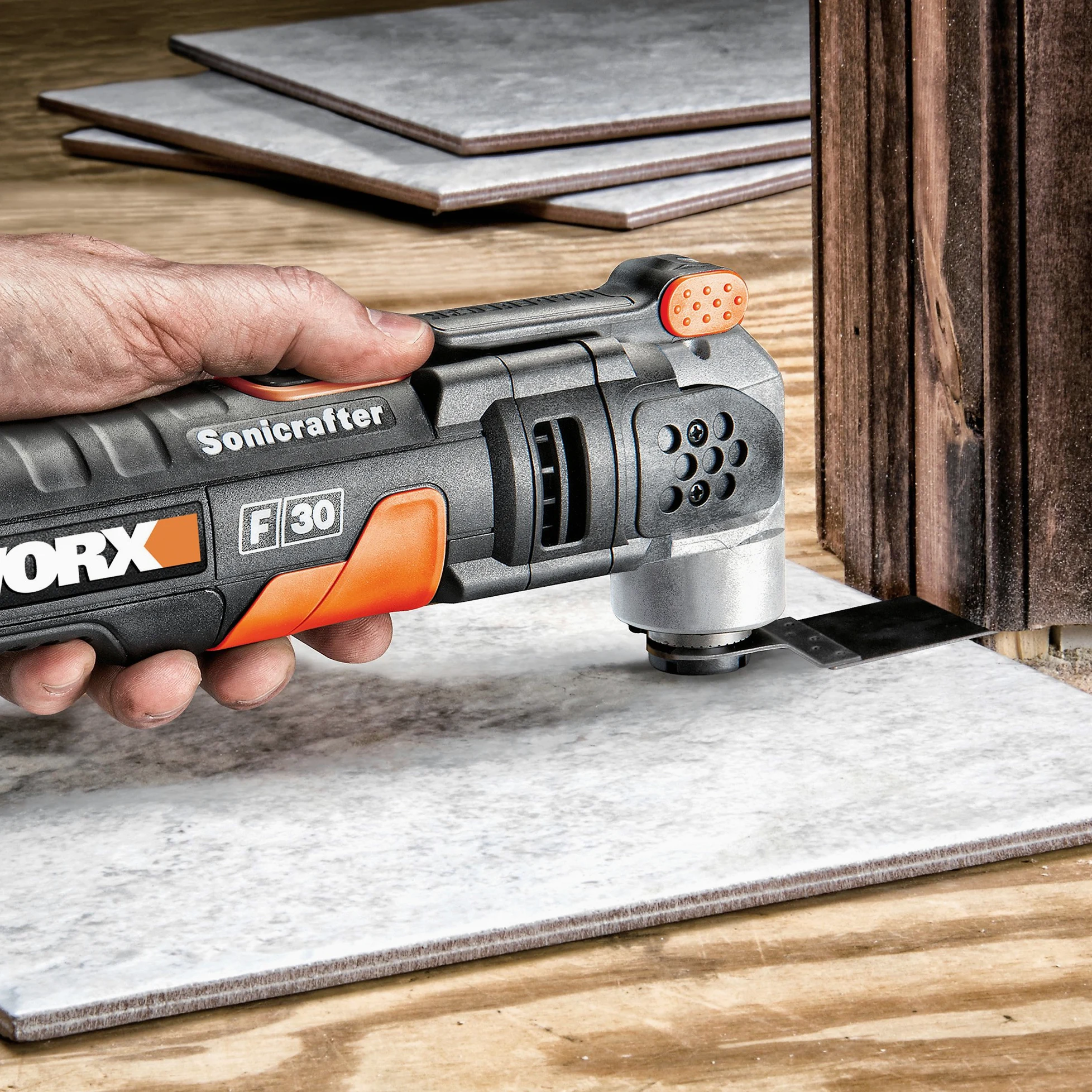 WORX Multiherramienta Sonicrafter 350W | WX680 | Velocidad variable, sistema Hypelock, interface universal