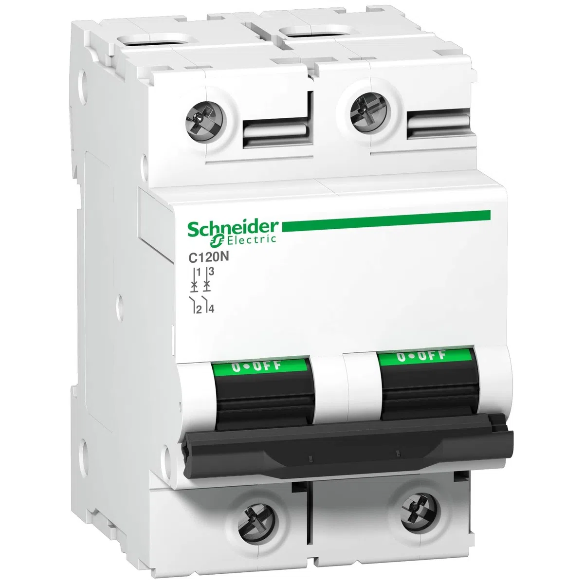 Schneider Electric A9N18361 Interruptor Automático Magnetotérmico C120N, 2P, 80A, curva C