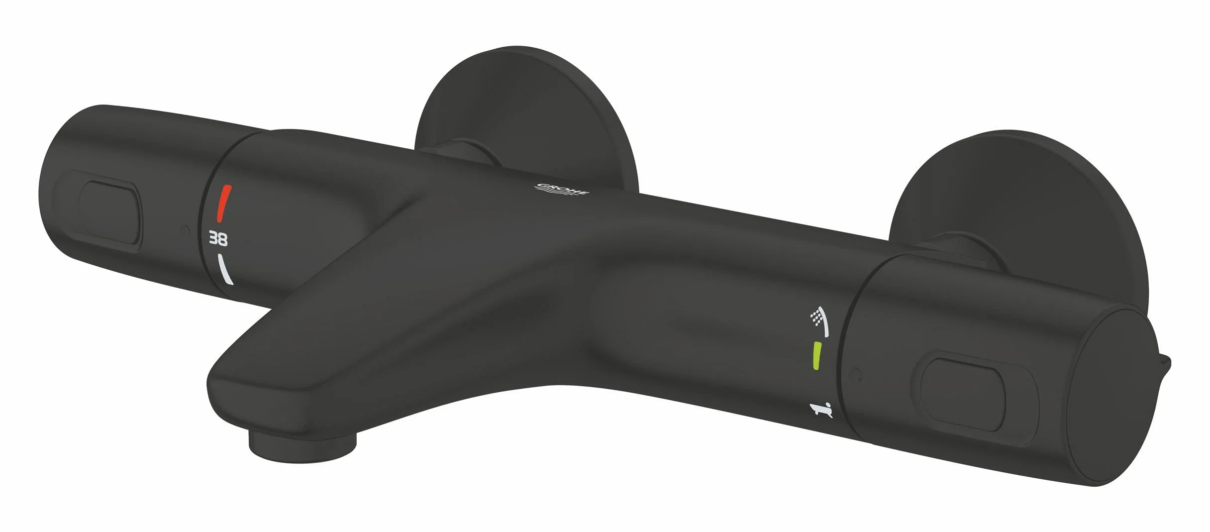 GROHE 1022162432 Precision Trend THM Bath Exp - Grifo termostático para bañera (1/2", color negro mate)