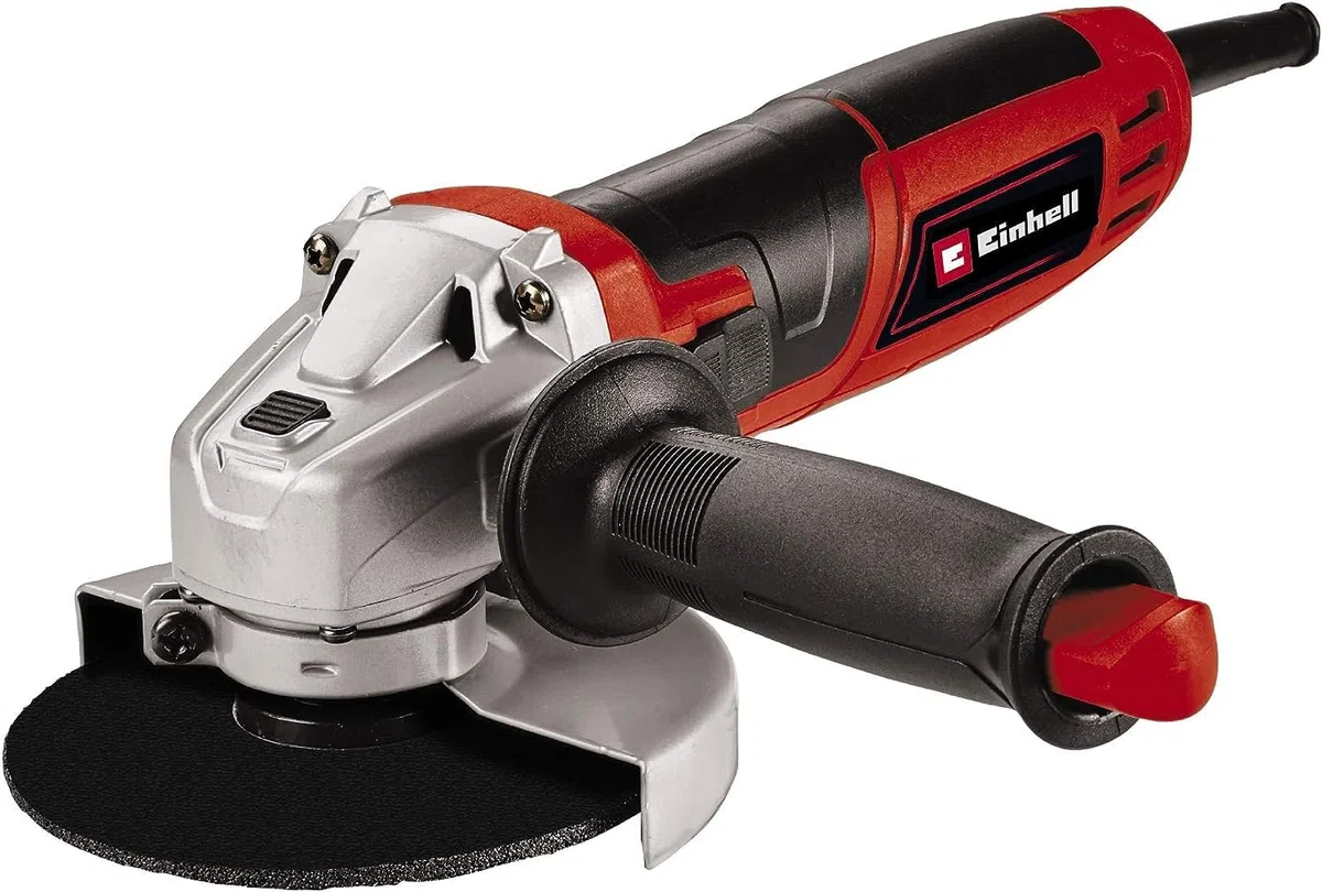 Einhell Amoladora angular TC-AG 125/850 (850 W, protector para discos de corte de 125 mm de diámetro, protección contra arranque involuntario, envío sin disco de corte)