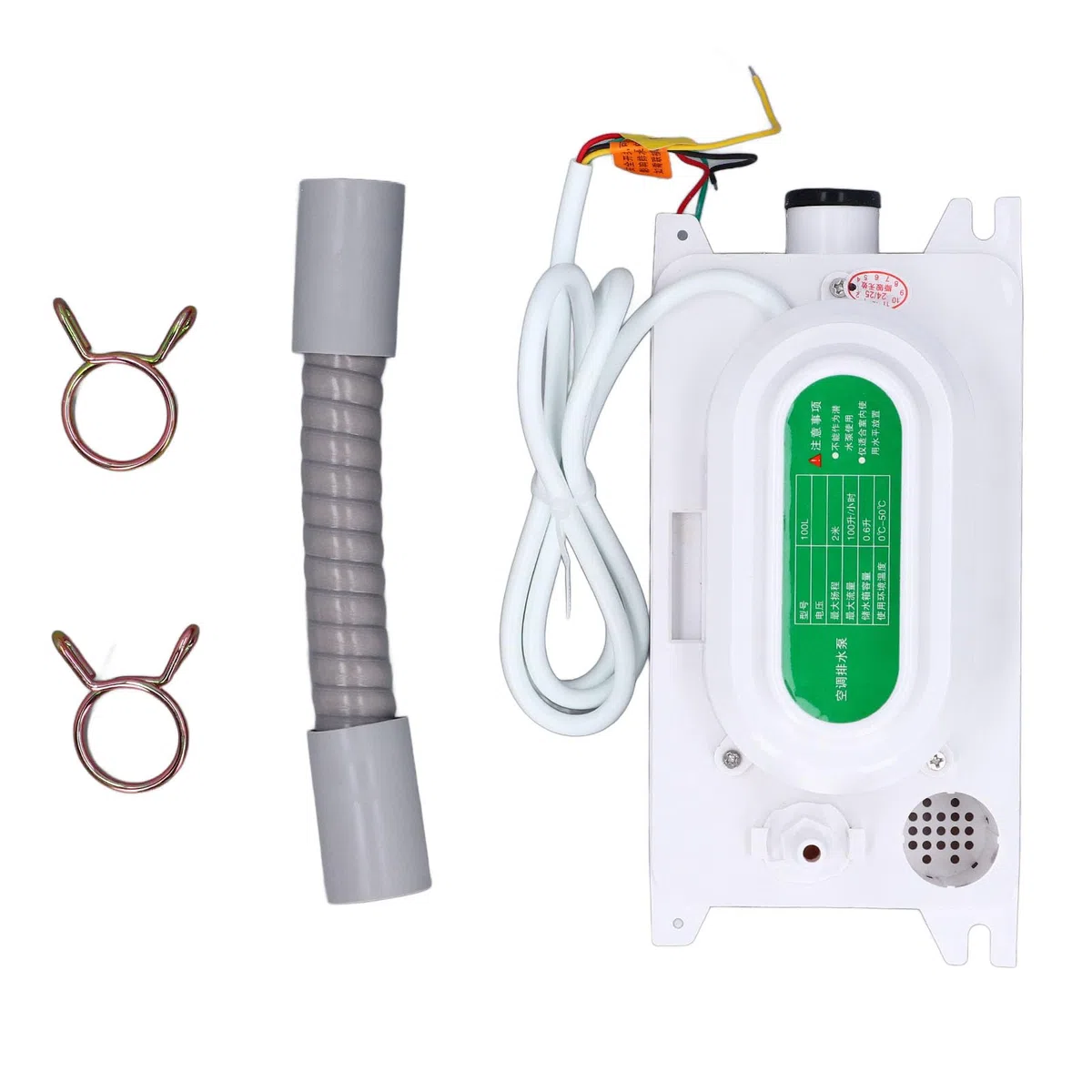 Bomba de Condensado Automática, 100L/H, 22dB Sensor de Nivel de Agua con Tanque 500ml para Aire Acondicionado y Deshumidificador