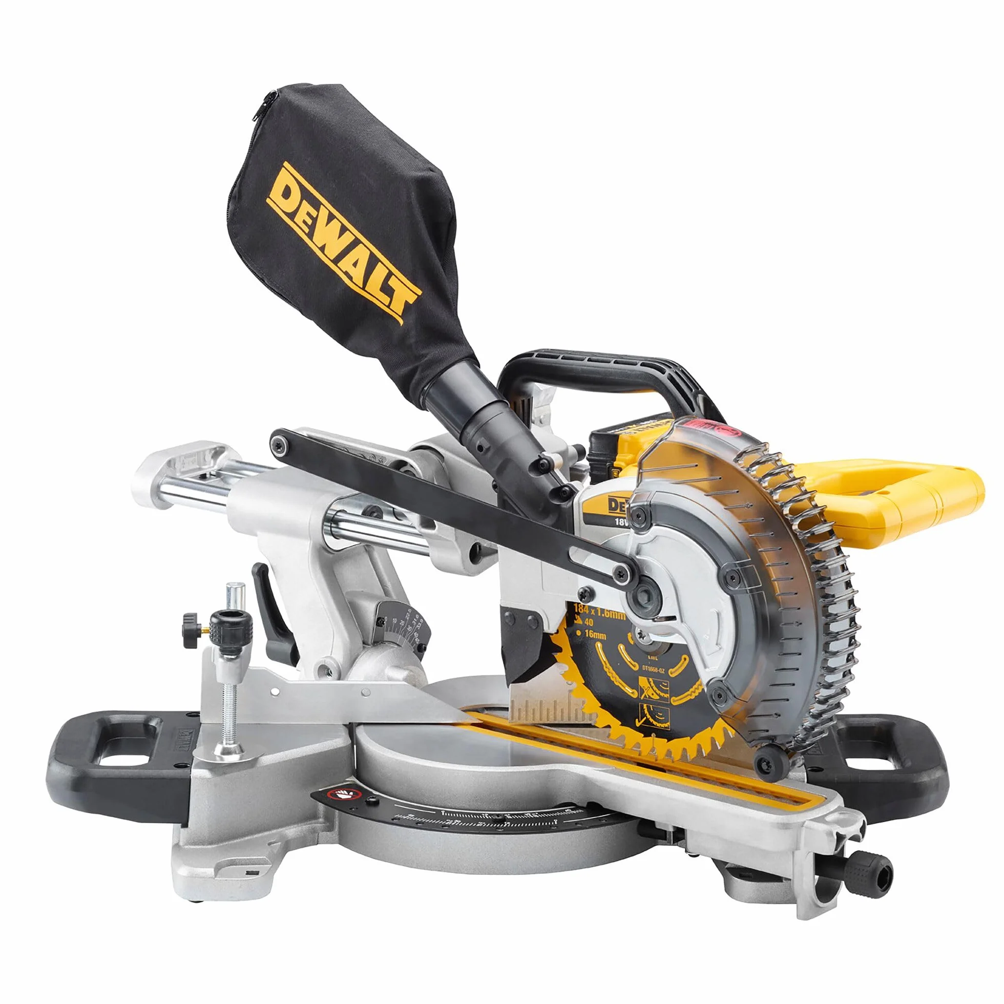 DEWALT DCS365N-XJ - Ingletadora telescópica XR 18V diámetro de 184 mm Luz XPS sin cargador/batería